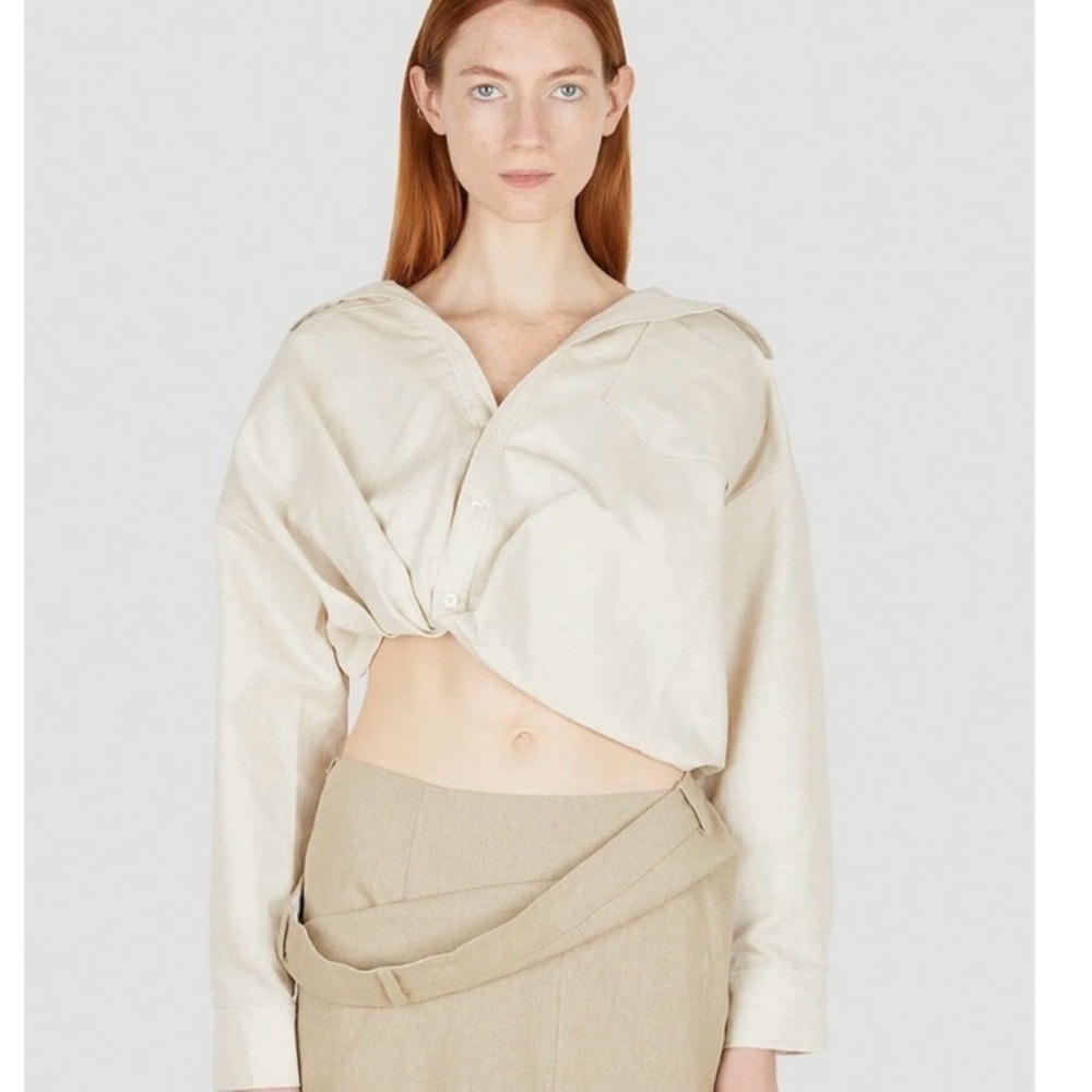 Jacquemus Beige La Chemise Mejean size 36